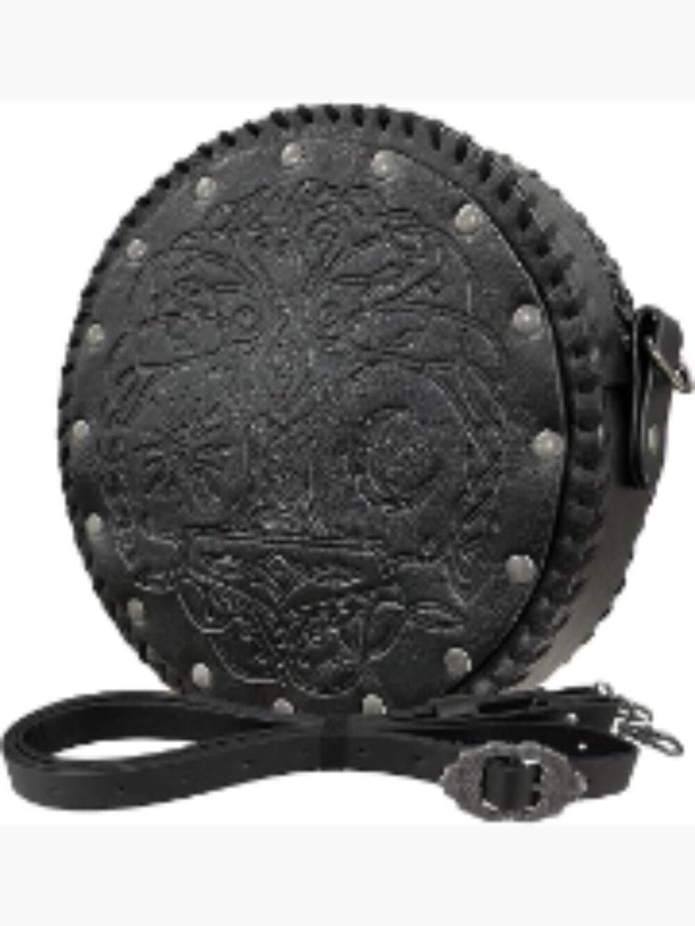 Viking Embossed Faux Leather Crossbody Bag, Medieval Belt Bag Satchel